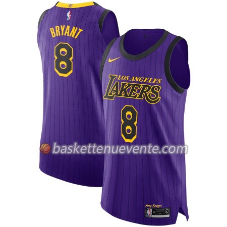 Maillot Basket Los Angeles Lakers Kobe Bryant 8 2018-19 Nike City Edition Pourpre Swingman - Homme